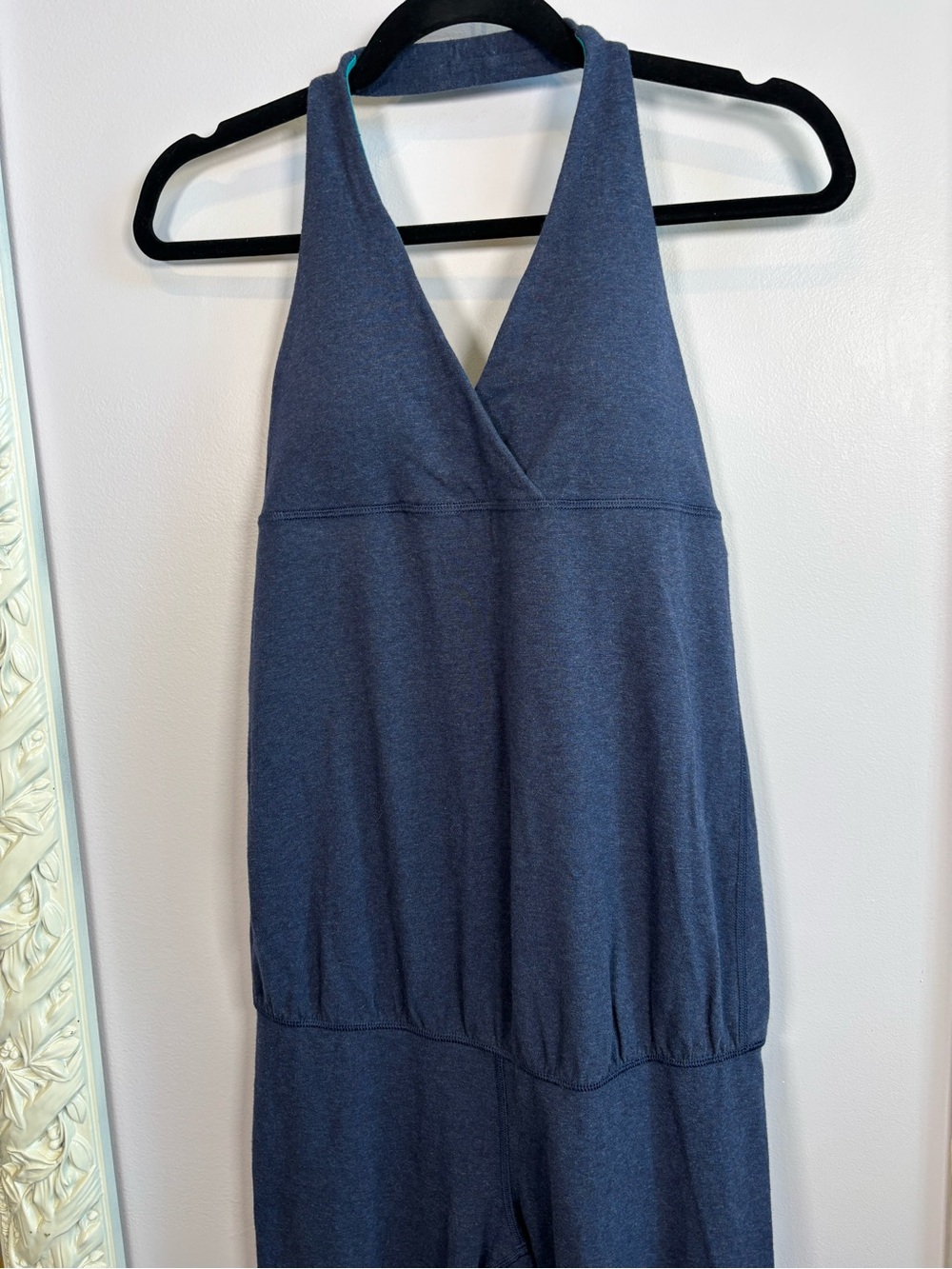 Lululemon athletica Navy Halter Jumpsuit with Built in Bra Size 10